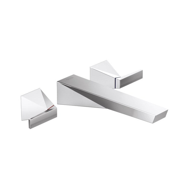 Lavatory Trim Trillian Wall Mount 2 Lever Lumicoat Chrome ADA - Image 1