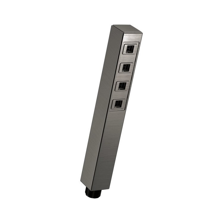 Handshower H2Okinetic Rectangular Lumicoat Black Stainless 1 Function - Image 1