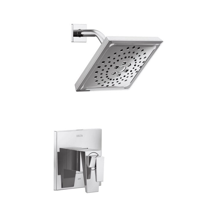 Shower Trim Trillian 17 1 Lever Lumicoat Chrome ADA 1.75 Gallons per Minute 3 Function H2Okinetic for Requires MultiChoice Universal Rough-In Valve R10000 Series - Image 1