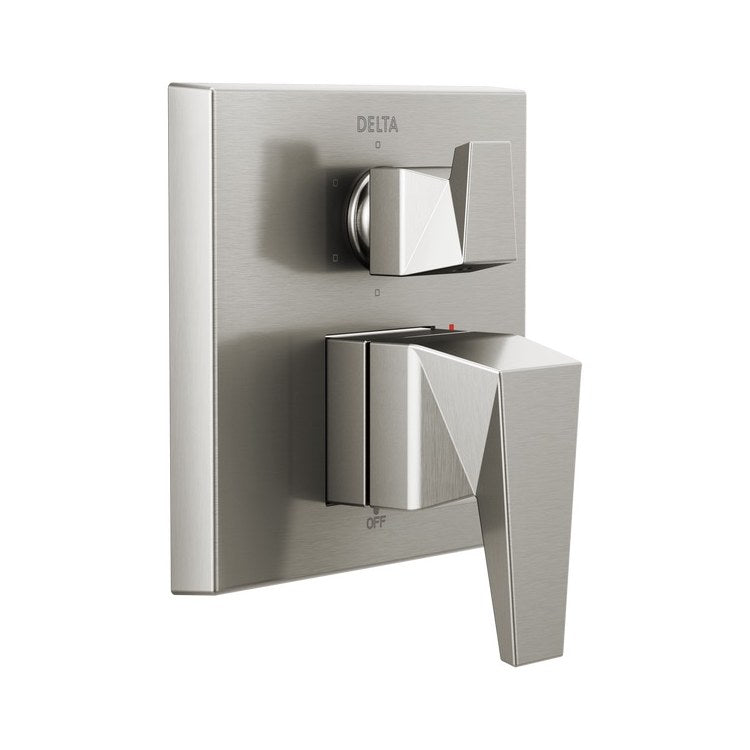 Valve Trim Trillian 14 with 6 Setting Diverter Lumicoat Stainless 7 Inch
