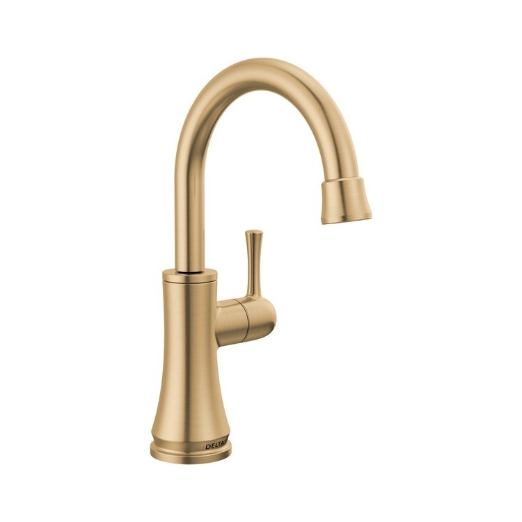 Beverage Faucet Transitional Cold Water Only with Air Gap 1 Lever ADA Champagne Bronze 360 DEG Swivel 1 Hole 1.5 Gallons per Minute - Image 1