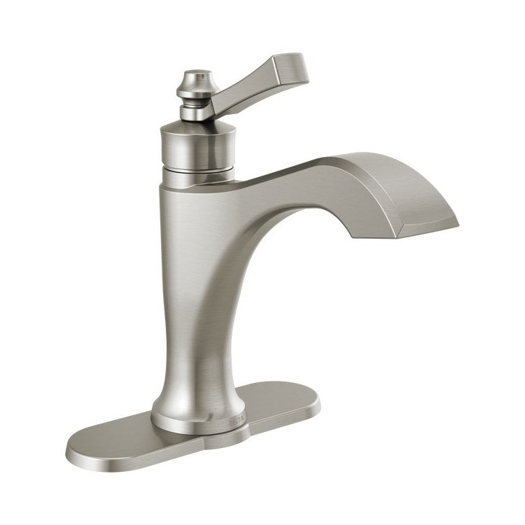 Lavatory Faucet Dorval 1 Lever ADA No-Lead/WaterSense Brilliance Stainless 1.2 Gallons per Minute Deck Low Arc Metal Pop-Up 1 Hole Diamond Seal Technology - Image 1