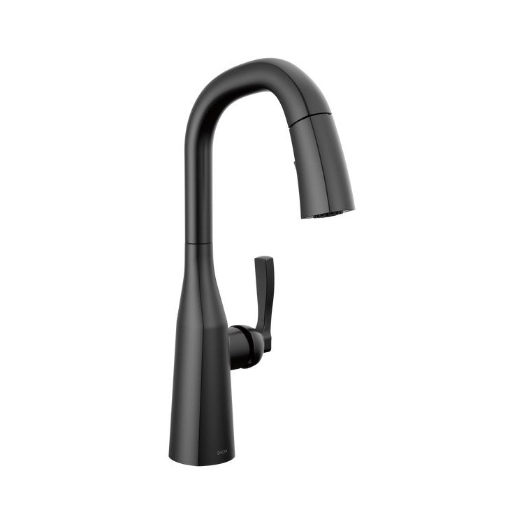 Bar Faucet Stryke Pull Down ADA Matte Black 15-5/8 Inch - Image 1