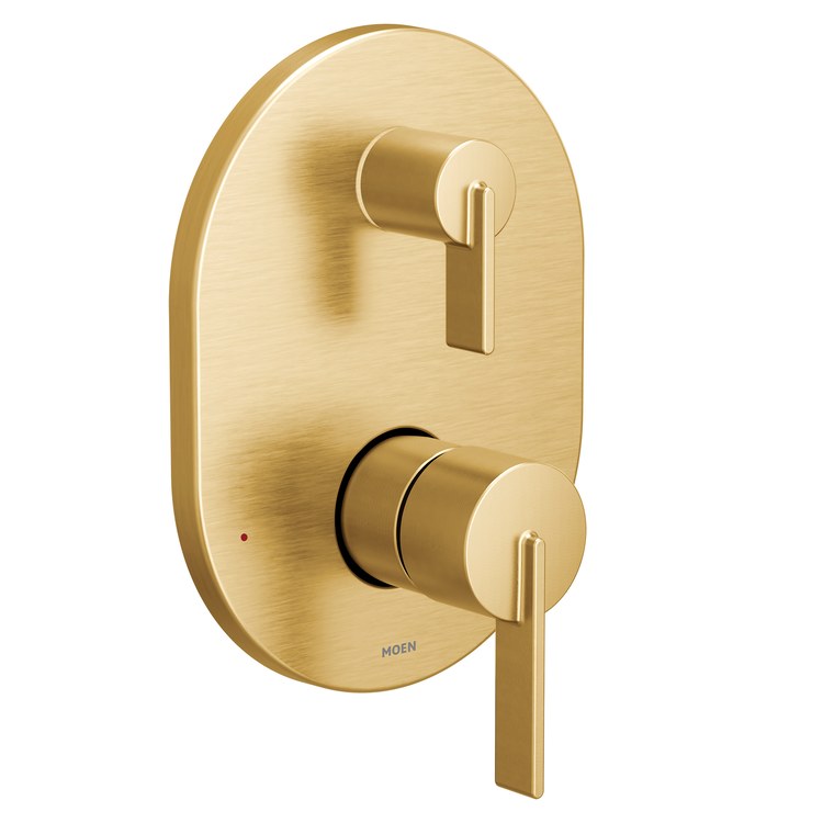 Transfer Valve Trim Cia M-Core 3-Series 2 Lever Brushed Gold ADA - Image 1
