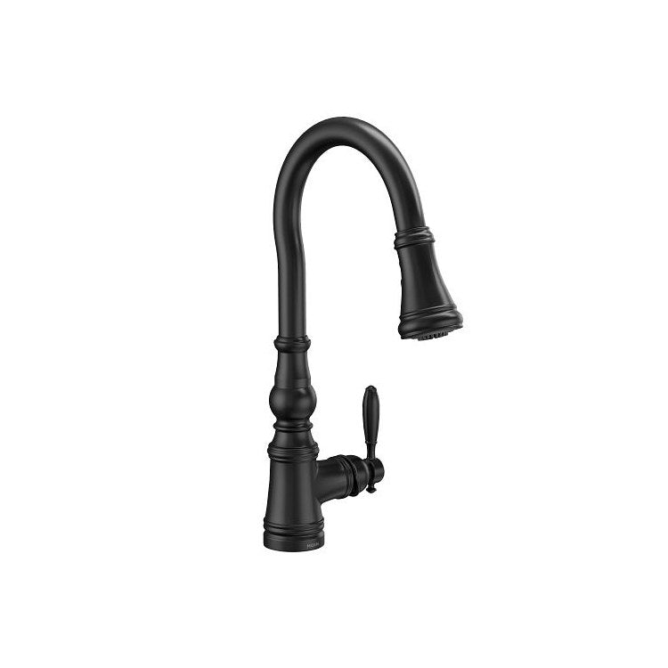 Kitchen Faucet Weymouth 1 Lever ADA Matte Black High Arc 1 Hole 1.5 Gallons per Minute - Image 1