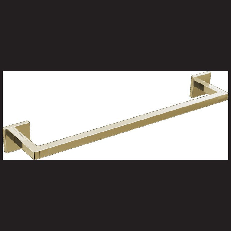 Towel Bar Frank Lloyd Wright 18 Inch Single Brilliance Polished Nickel Metal 3-5/16 Inch - Image 1