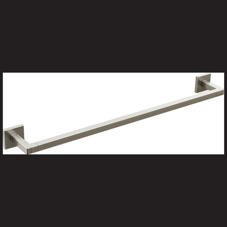 Towel Bar Frank Lloyd Wright 24 Inch Single Brilliance Luxe Nickel Brass 3-5/16 Inch - Image 1