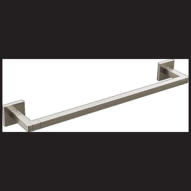 Towel Bar Frank Lloyd Wright 18 Inch Single Brilliance Luxe Nickel Metal 3-5/16 Inch - Image 1