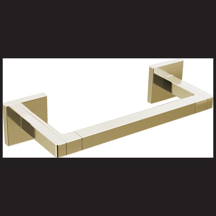 Towel Bar Frank Lloyd Wright 8 Inch Single Brilliance Polished Nickel Brass 3-5/16 Inch - Image 1