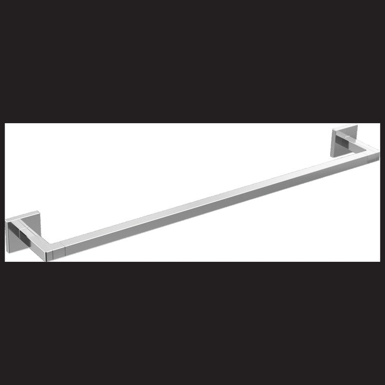Towel Bar Frank Lloyd Wright 24 Inch Single Chrome Brass 3-5/16 Inch - Image 1