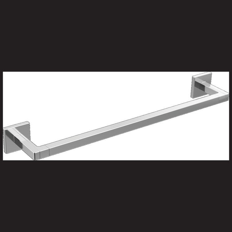Towel Bar Frank Lloyd Wright 18 Inch Single Chrome Metal 3-5/16 Inch - Image 1