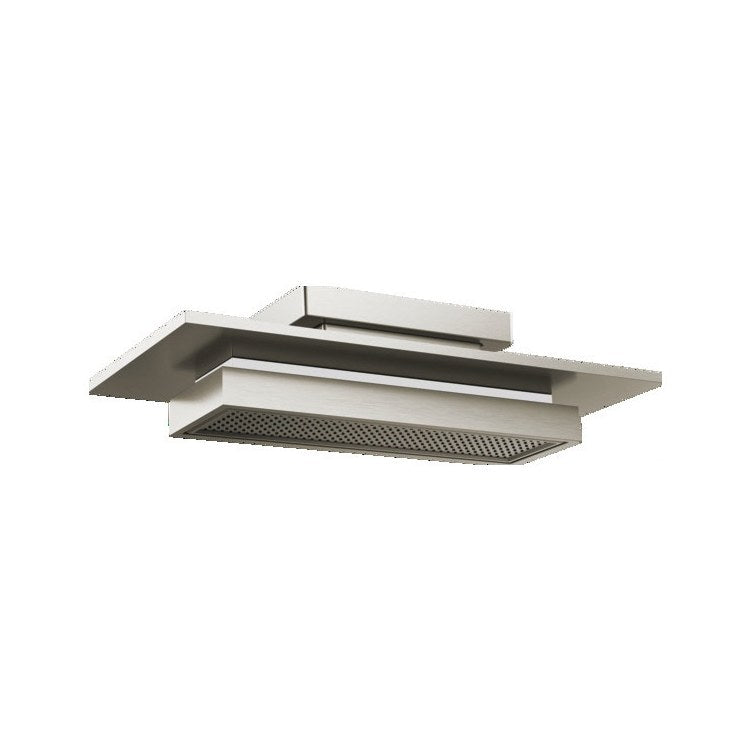 Showerhead Frank Lloyd Wright 1 Functions Raincan Brilliance Luxe Nickel 21 Inch 1.75 Gallons per Minute with Integrated Lighting Rectangle Ceiling Mount - Image 1
