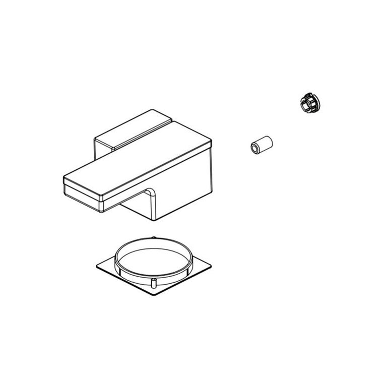 Handle Kit Frank Lloyd Wright Zinc 1 Lever Brilliance Luxe Nickel for Wall Mount Lavatory - Image 1