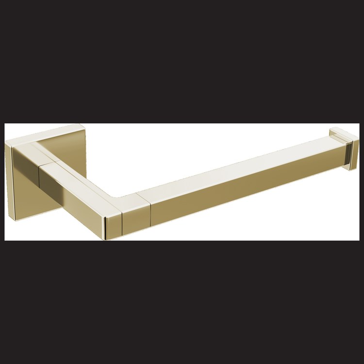 Toilet Paper Holder Frank Lloyd Wright Single Brilliance Polished Nickel Metal 6-1/8 Inch 3-11/16 Inch Wall - Image 1