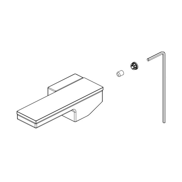 Handle Kit Frank Lloyd Wright Zinc 1 Lever Brilliance Luxe Nickel for Lavatory - Image 1