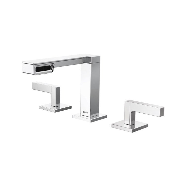 Lavatory Faucet Frank Lloyd Wright Widespread 6 to 16 Inch Spread Less Handle WaterSense Chrome 1.2 Gallons per Minute Deck Less Drain 3 Hole - Image 1