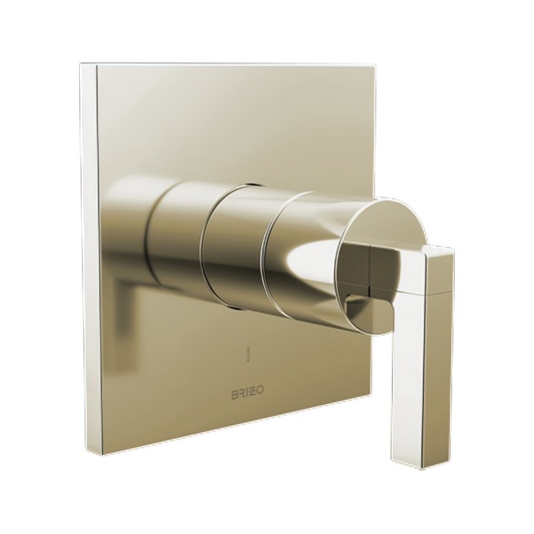 Pressure Balance Valve Trim Frank Lloyd Wright Square Less Handle Brilliance Polished Nickel ADA - Image 1