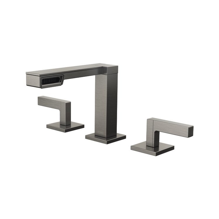 Lavatory Faucet Frank Lloyd Wright Widespread 6 to 16 Inch Spread Less Handle WaterSense Brilliance Luxe Steel 1.2 Gallons per Minute Deck Less Drain 3 Hole - Image 1