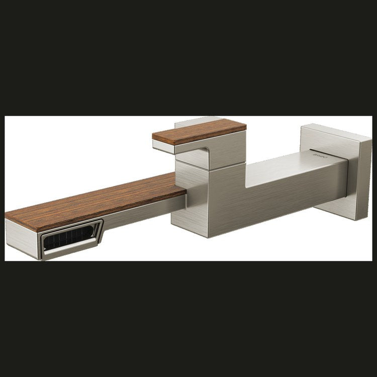 Lavatory Trim Frank Lloyd Wright 1 Lever Brilliance Luxe Nickel/Wood WaterSense ADA 1.2 Gallons per Minute - Image 1