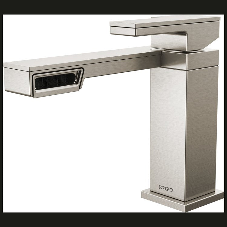 Lavatory Faucet Frank Lloyd Wright 1 Lever ADA WaterSense Brilliance Luxe Nickel 1.2 Gallons per Minute Deck Fixed Side Less Drain 1 Hole - Image 1