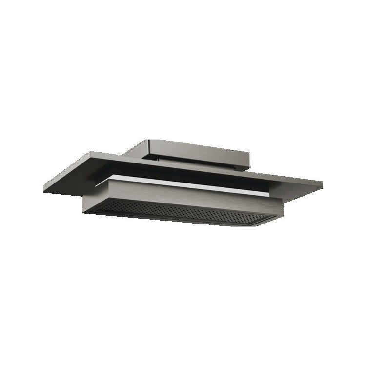 Showerhead Frank Lloyd Wright 1 Functions Raincan Brilliance Luxe Steel 21 Inch 1.75 Gallons per Minute with Integrated Lighting Rectangle Ceiling Mount - Image 1