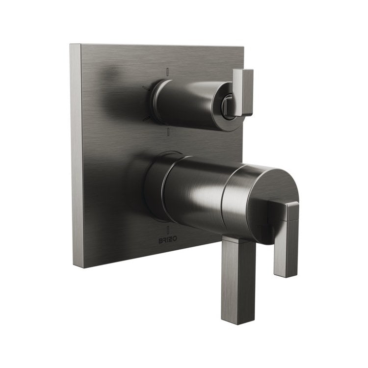 Thermostatic Trim Frank Lloyd Wright with 6 Function Integrated Diverter Trim Less Handle Brilliance Luxe Steel ADA 7.2 Gallons per Minute Zinc