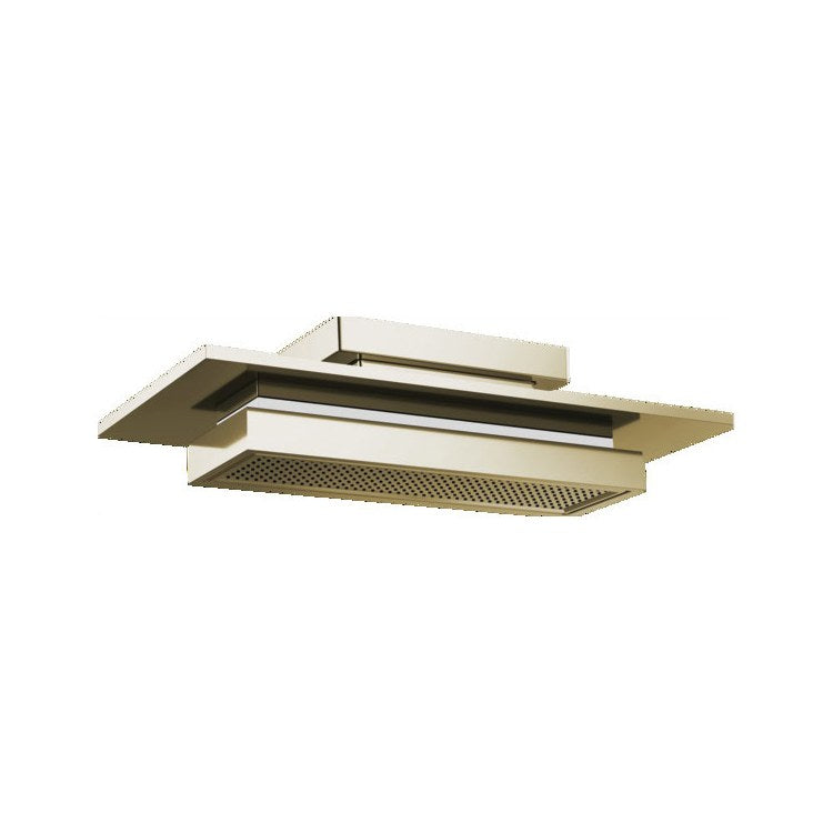 Showerhead Frank Lloyd Wright 1 Functions Raincan Brilliance Polished Nickel 21 Inch 1.75 Gallons per Minute with Integrated Lighting Rectangle Ceiling Mount - Image 1
