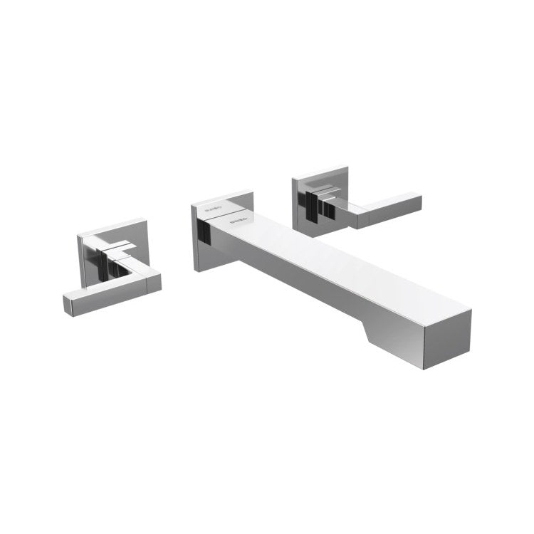 Tub Filler Frank Lloyd Wright Wall Mount 8 Inch Spread 2 Less Handle ADA Chrome - Image 1