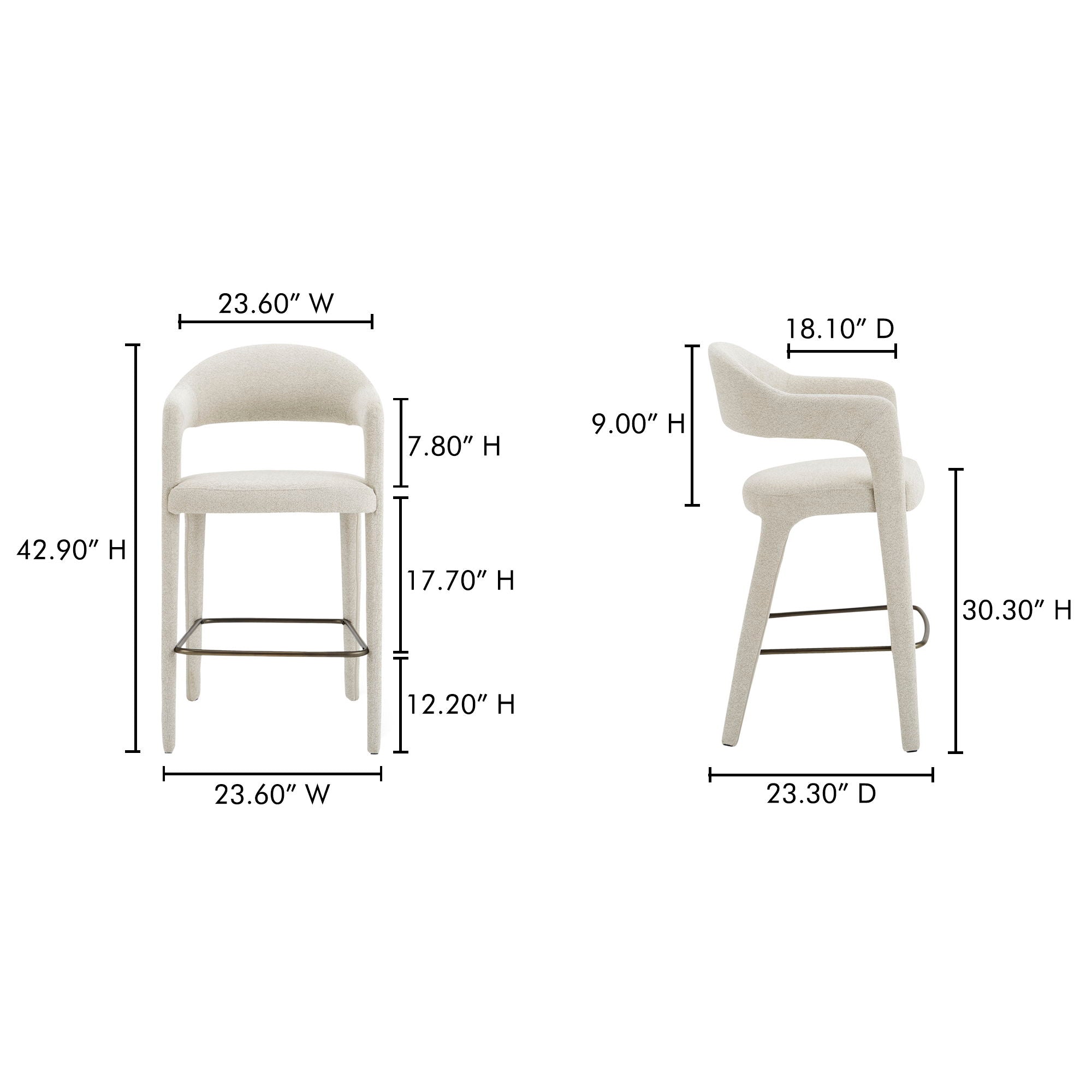 Martens - Bar Stool - Beige - Image 2