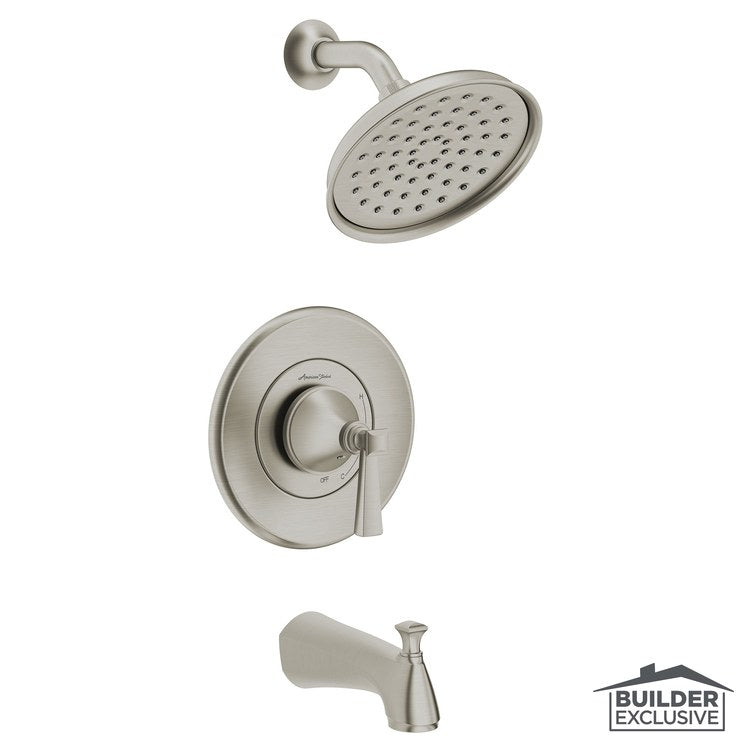 Glenmere Pressure Balance Tub/Shower Trim with 1.8 gpm Shower Head and Tub Spout – Brushed Nickel