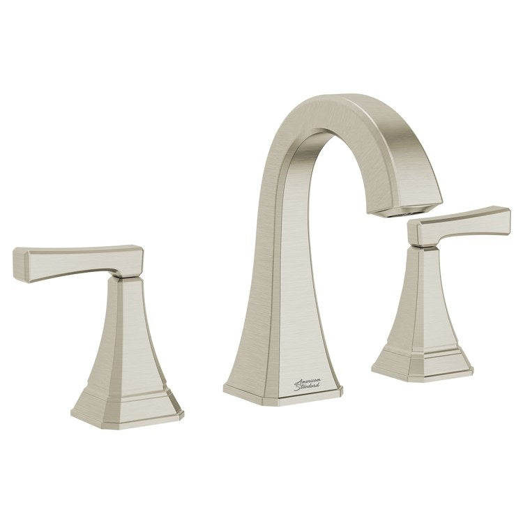 Crawford Two-Handle 8″ Widespread Bathroom Sink Faucet with Pop-Up Drain – Satin Nickel