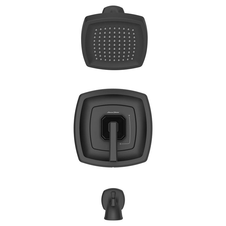 Crawford Pressure Balance Tub/Shower Trim with 1.8 gpm Shower Head and Tub Spout - Matte Black - Image 2