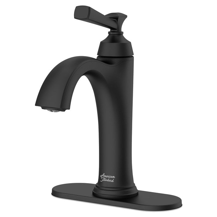 Glenmere Single-Handle Monoblock Bathroom Sink Faucet with Push-Pop Drain - Matte Black - Image 2
