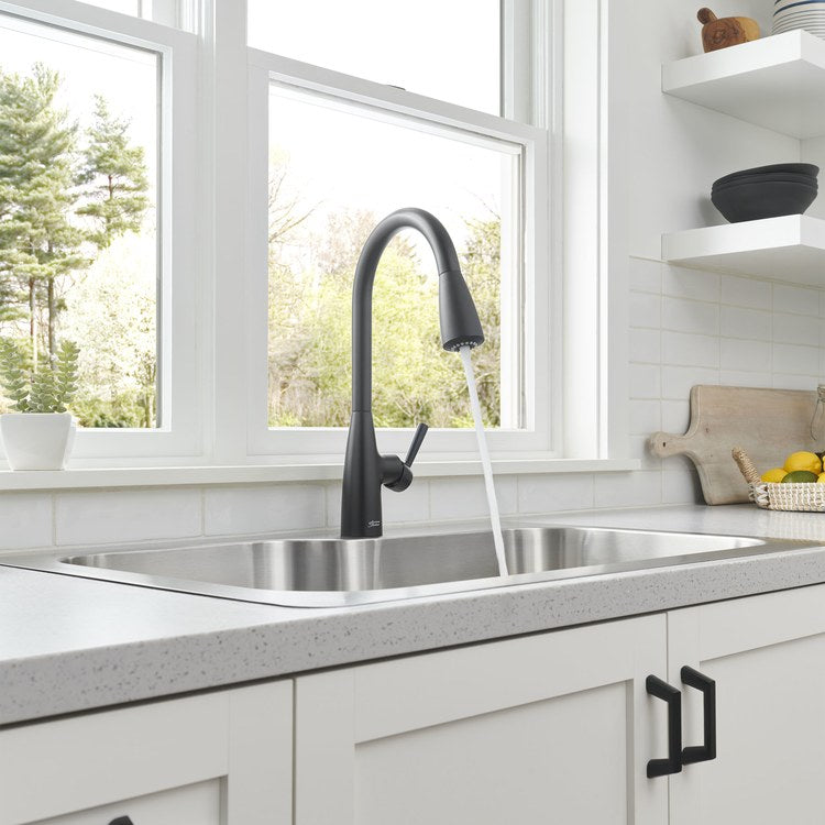 Hillsdale Single-Handle Pull-Down Kitchen Faucet with Dual Spray Head - Matte Black - Image 3