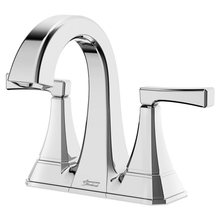 Crawford Two-Handle 4" Centerset Bathroom Sink Faucet with Push-Pop Drain - Polished Chrome - Image 3