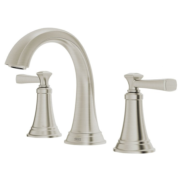 Glenmere Two-Handle 8" Widespread Bathroom Sink Faucet with Pop-Up Drain - Satin Nickel - Image 2