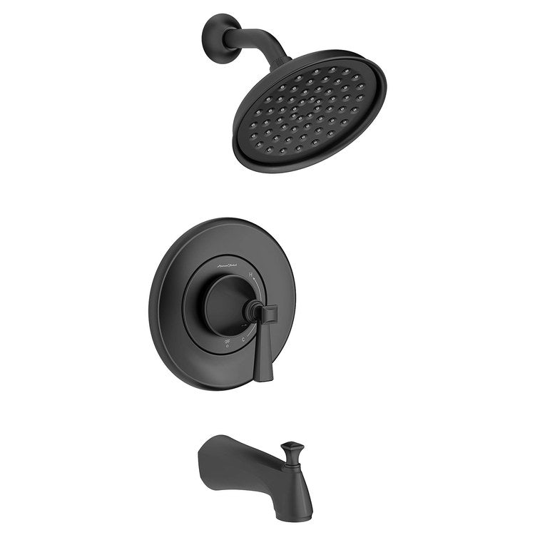 Glenmere Pressure Balance Tub/Shower Trim with 1.8 gpm Shower Head and Tub Spout – Matte Black