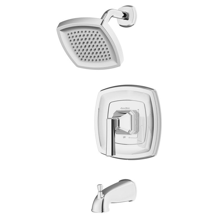 Crawford Pressure Balance Tub/Shower Trim with 1.8 gpm Shower Head and Tub Spout - Polished Chrome - Image 3