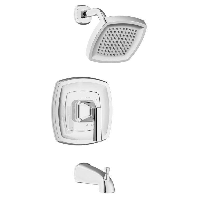 Crawford Pressure Balance Tub/Shower Trim with 1.8 gpm Shower Head and Tub Spout – Polished Chrome