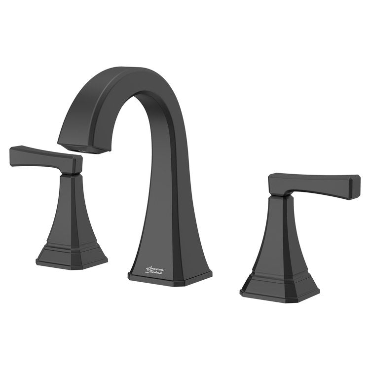 Crawford Two-Handle 8" Widespread Bathroom Sink Faucet with Pop-Up Drain - Matte Black - Image 3