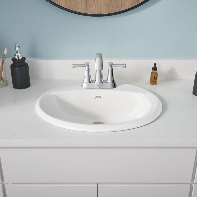 Glenmere Two-Handle 4" Centerset Bathroom Sink Faucet with Push-Pop Drain - Polished Chrome - Image 3