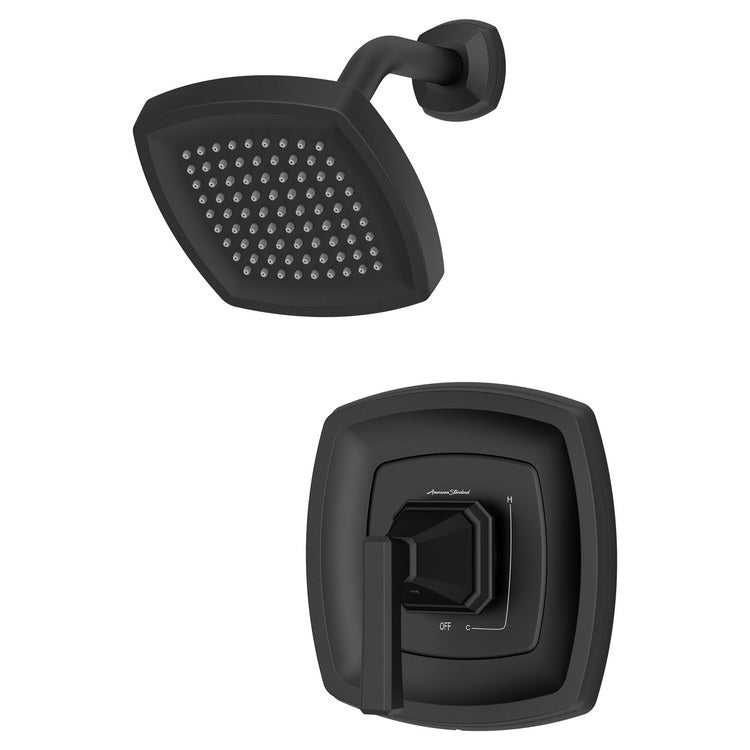 Crawford Pressure Balance Shower Trim with 1.8 gpm Shower Head - Matte Black - Image 3
