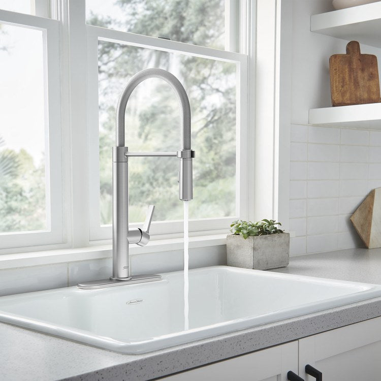 Grayson Semi-Pro Single-Handle Pull-Down Kitchen Faucet - Stainless Steel - Image 3
