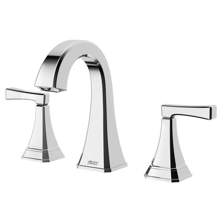 Crawford Two-Handle 8" Widespread Bathroom Sink Faucet with Pop-Up Drain - Polished Chrome - Image 3