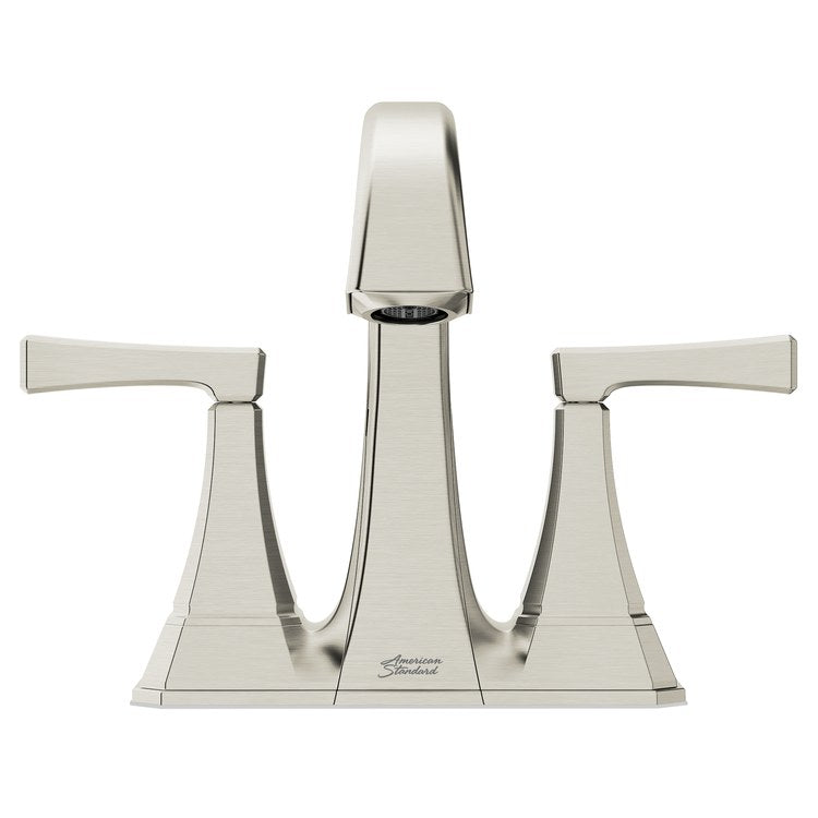 Crawford Two-Handle 4" Centerset Bathroom Sink Faucet with Push-Pop Drain - Satin Nickel - Image 2