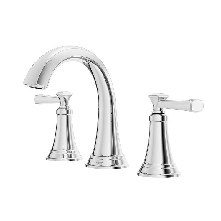 Glenmere Two-Handle 8" Widespread Bathroom Sink Faucet with Pop-Up Drain - Polished Chrome - Image 2