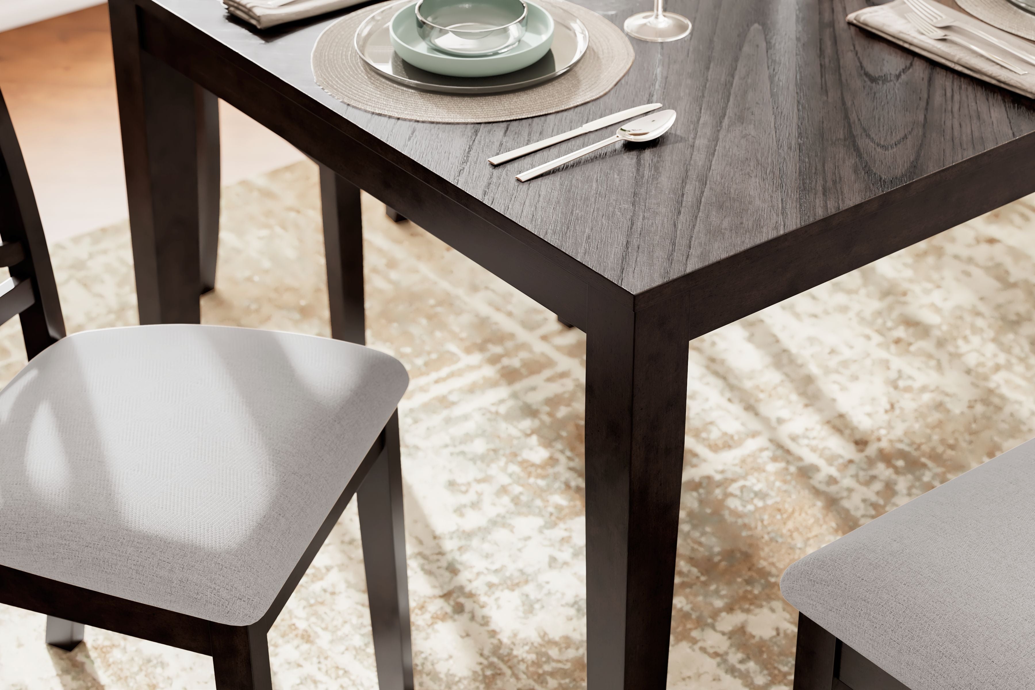 Langwest - Dining Room Table Set (Set of 6) - Brown - Image 2