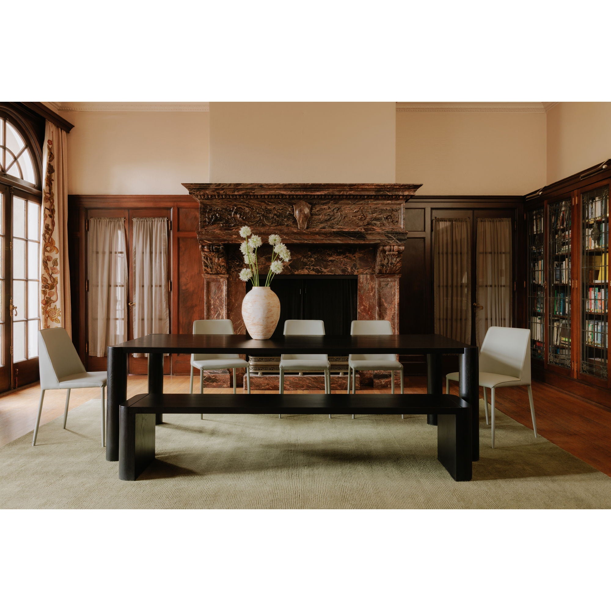 Post - Large Dining Table - Black Oak - Image 2