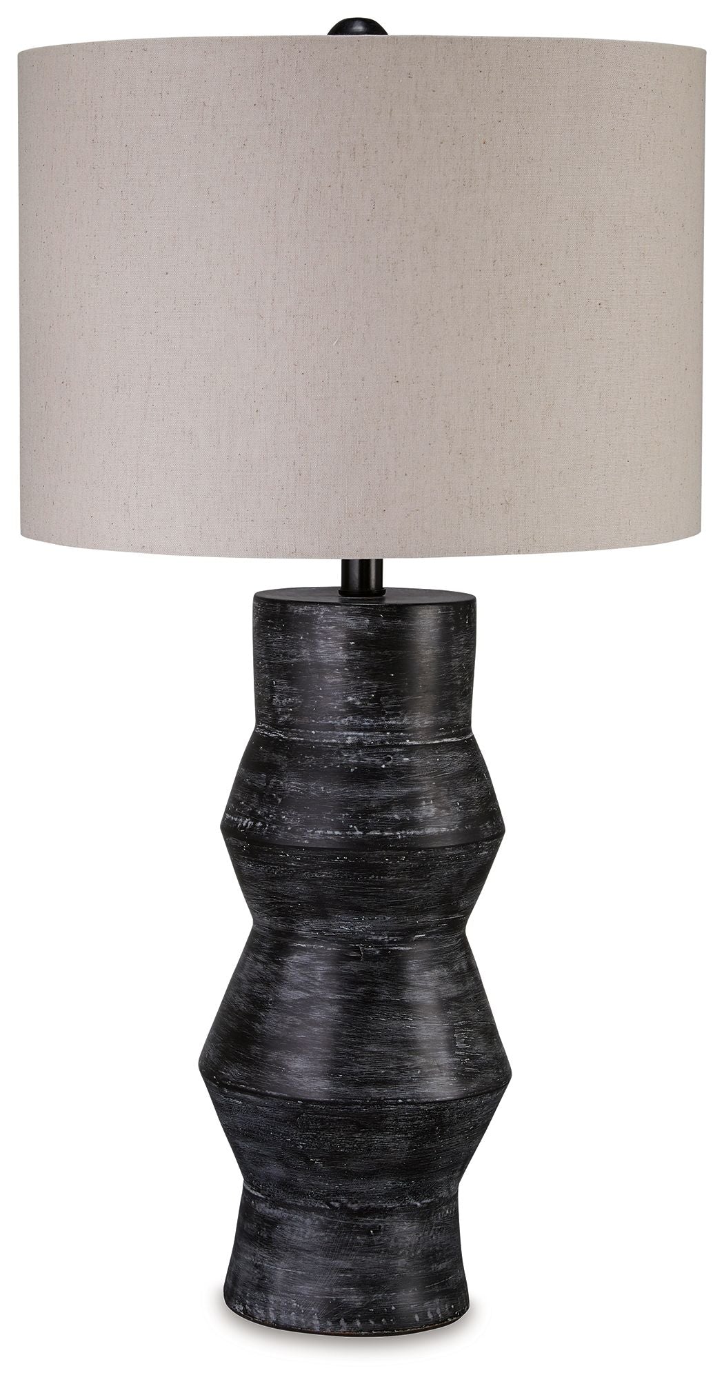 Kerbert - Terracotta Table Lamp - Distressed Black - Image 1