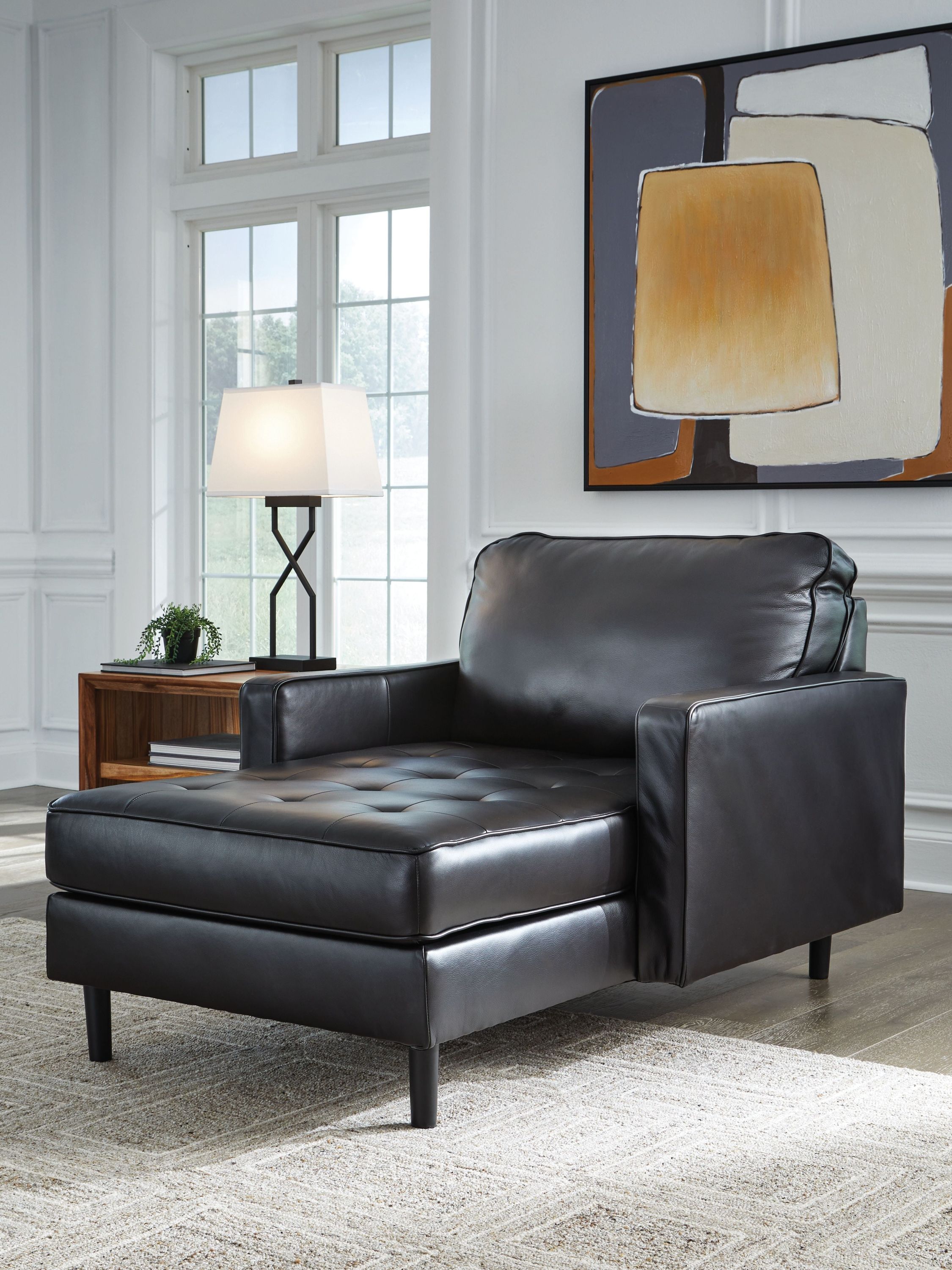 Bryceview - Chaise - Leather Match - Onyx - Image 3